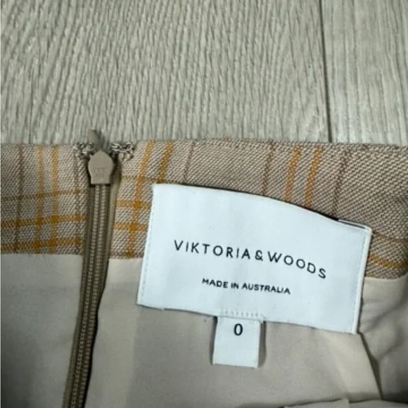 Viktoria & Woods Munich Plaid Wool Skirt Academia - Picture 8 of 11